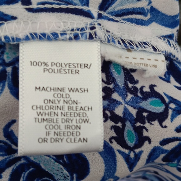 Loft Floral Print Pleated Back Blouse #377 - Picture 8 of 8